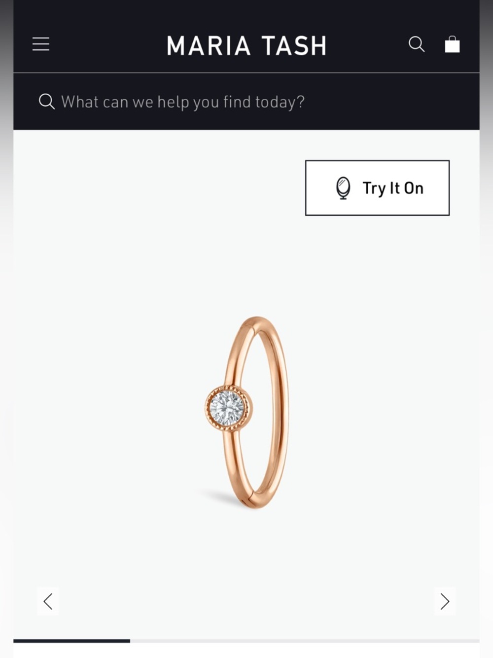 Scalloped Diamond Hoop Earring Rose
